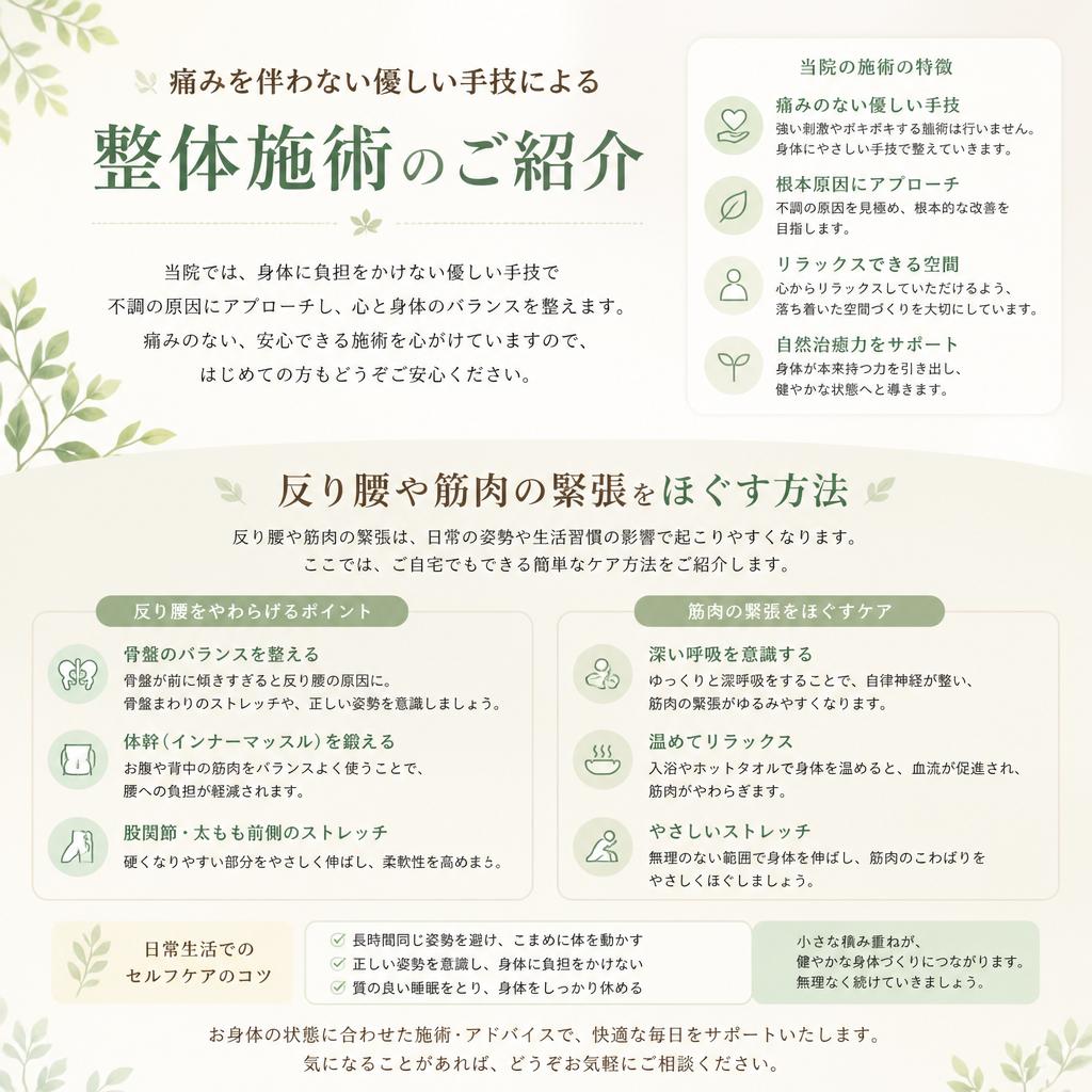 4. 専門的な整体施術